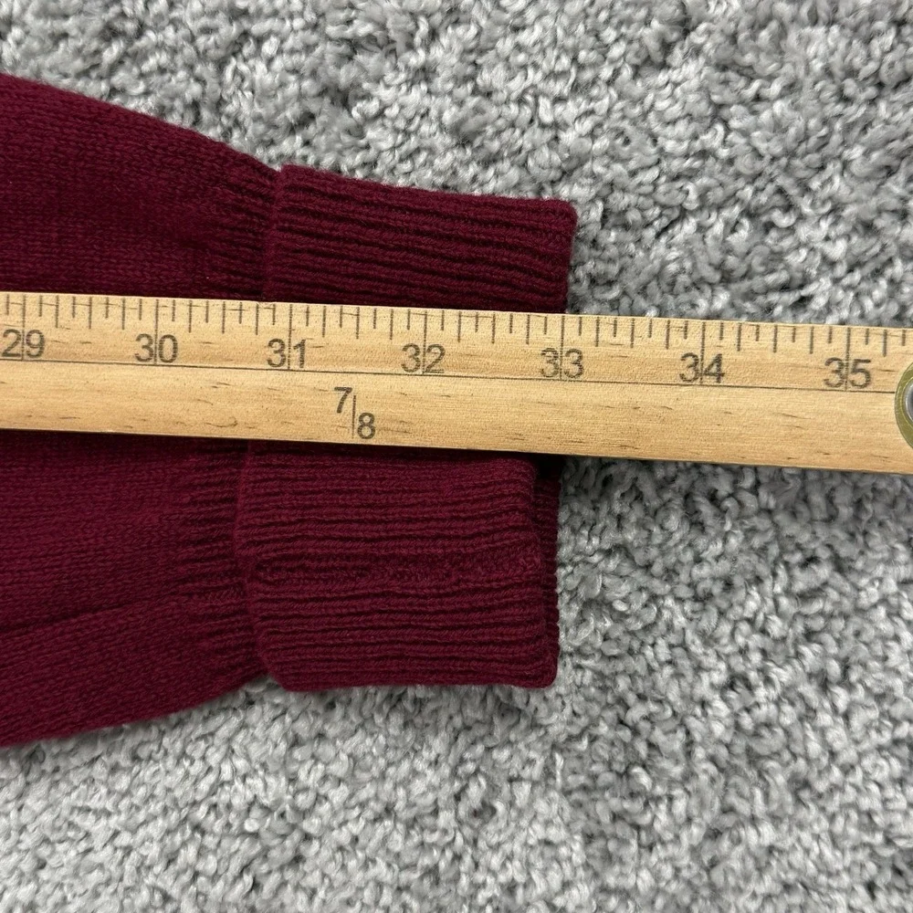 Vintage LL Bean Sweater Men's L Red 100% Virgin Lambswool Made In USA V-Neck
